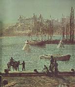 Atkinson Grimshaw Detail of Scarborough Bay oil painting